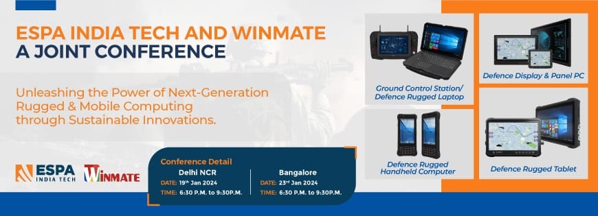 ESPA India Tech-Winmate Inc Collaborative seminar : Advancing Rugged Computing Technology for Defense and Marine Innovation Discover and learn about ESPA’s rugged products - ESPA India